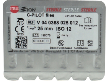 C-Pilot files sterile 012,5 25mm 6pcs
